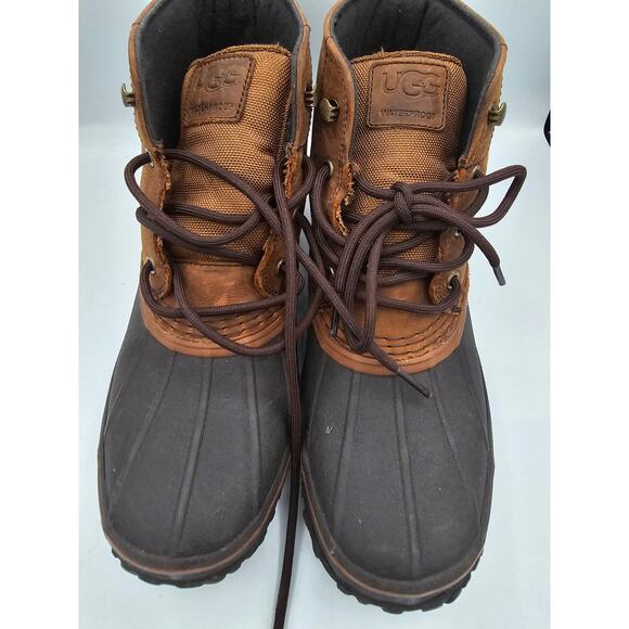 UGG Zetik Waterproof Duck Boots -Chestnut Leather -Men’s US 8 - Picture 5 of 10